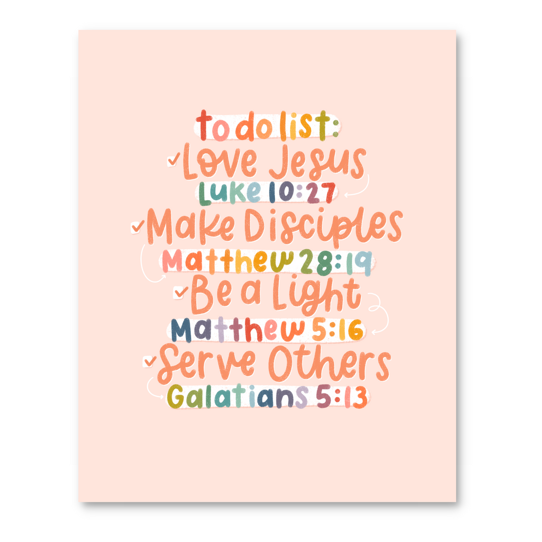 To Do List Art Print