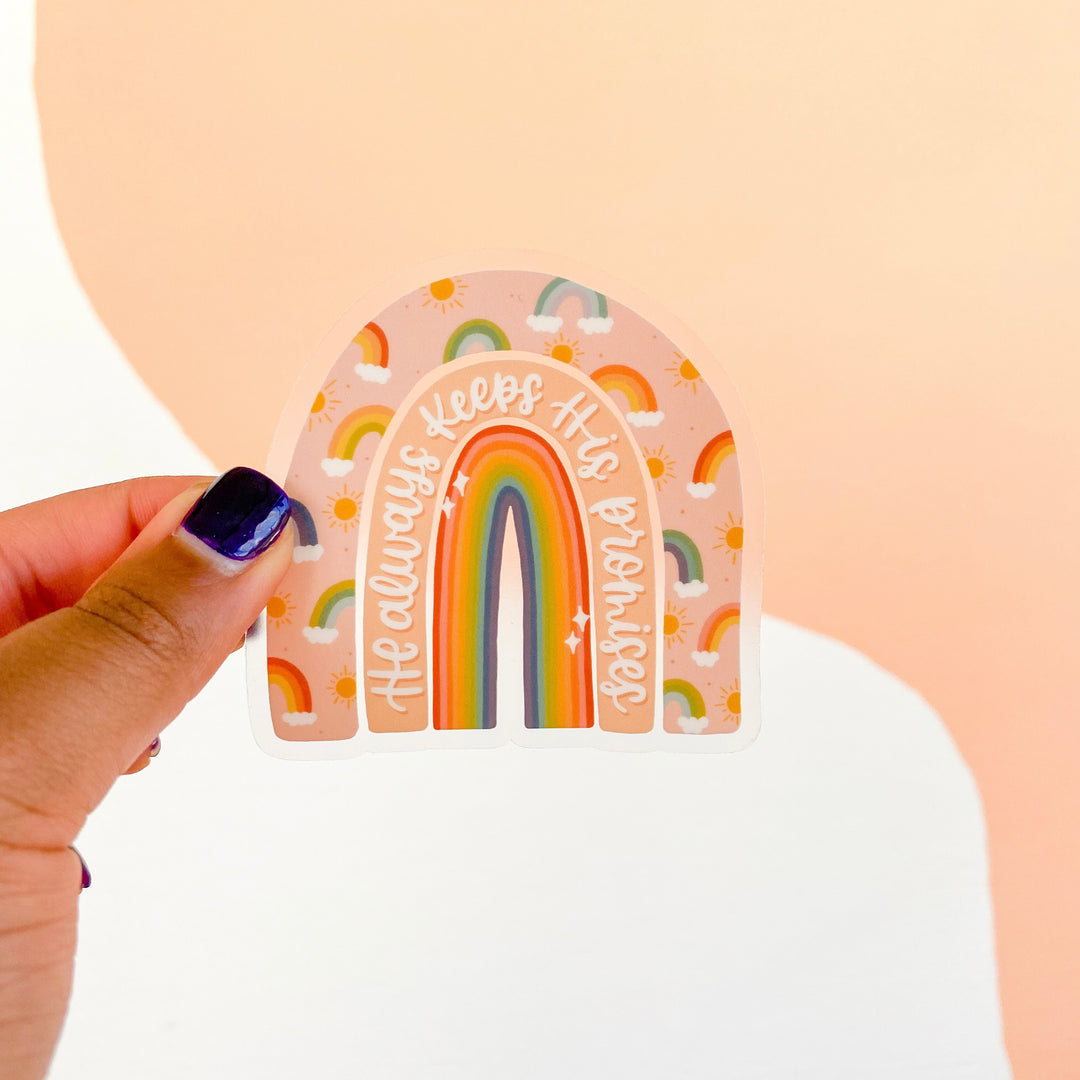 Promise Keeper Rainbow Clear Sticker