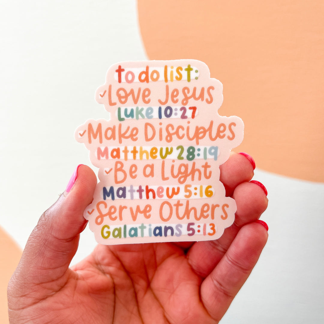 To Do List Sticker