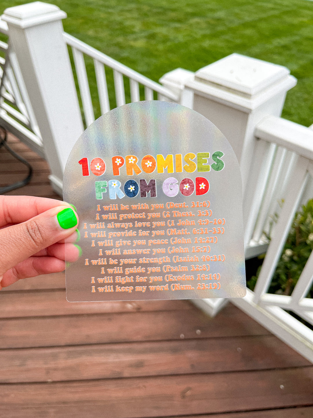 10 Promises from God Sun Catcher