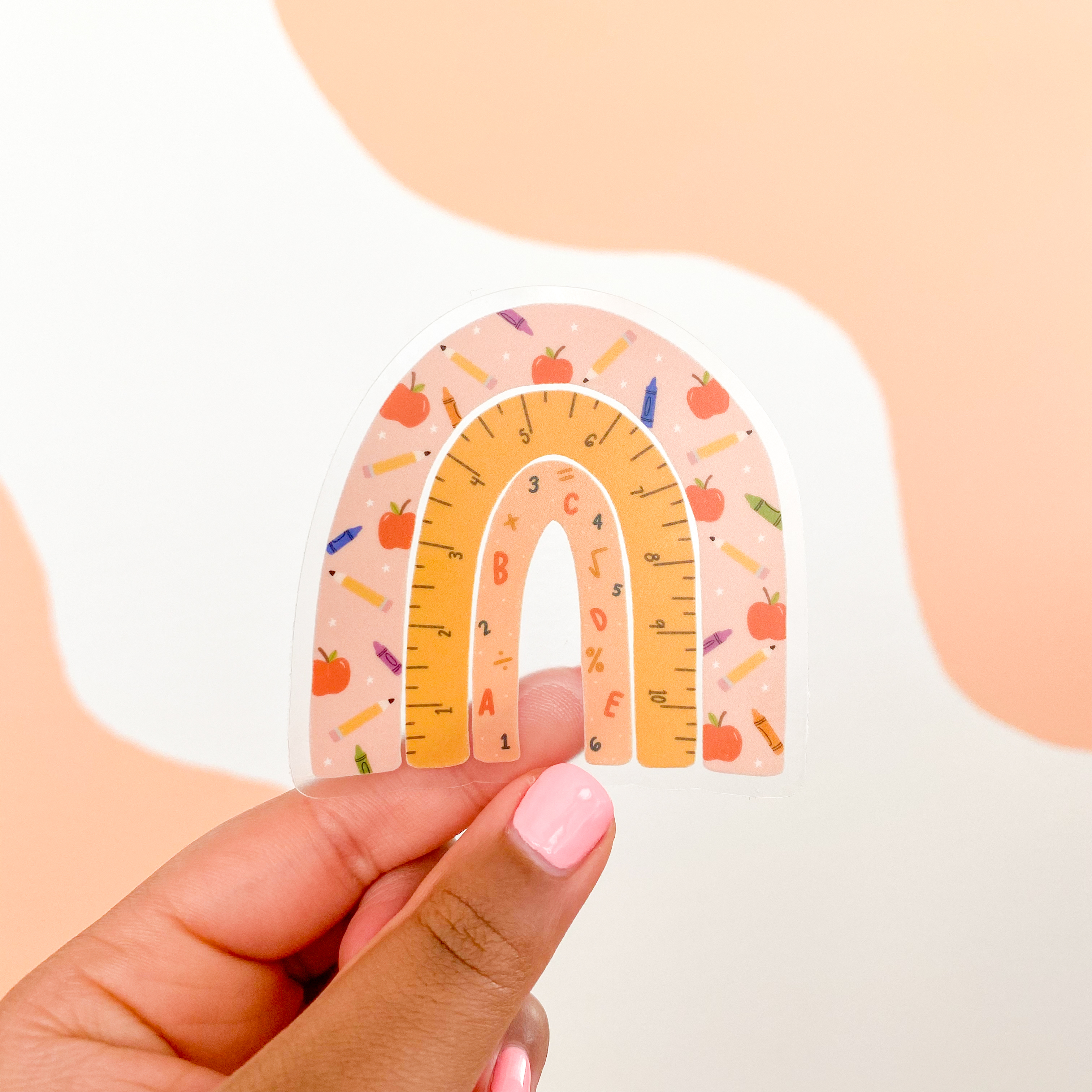 Teacher Rainbow Clear Sticker – Creately Design Co. LLC